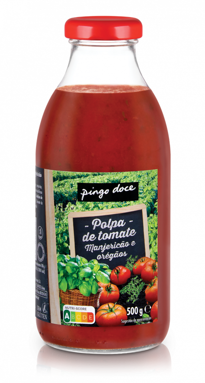 Polpa De Tomate Com Manjericão E Oregãos Pingo Doce 0.5Kg