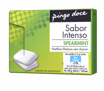 Pastilhas Elásticas Recheadas Spearmint Pingo Doce 0.026Kg