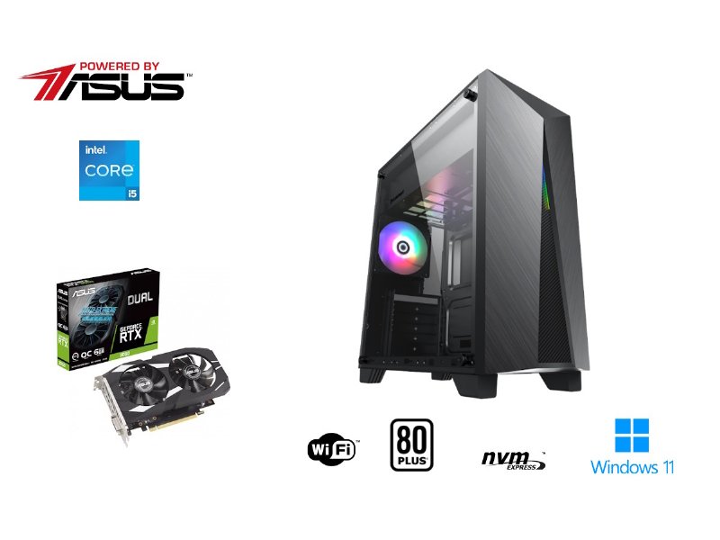 Desktop Gaming Powered By Asus Rtx 3050 (I5-14400F Ram:16Gb 1Tb Nvidia Rtx3050)