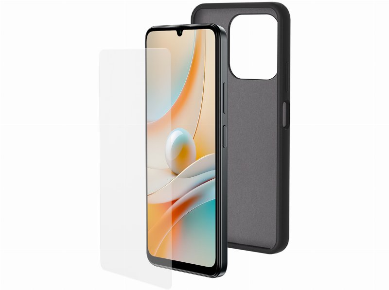 Capa + Protector Ecrã Spc D 3 Se Prot Preto 6.8"