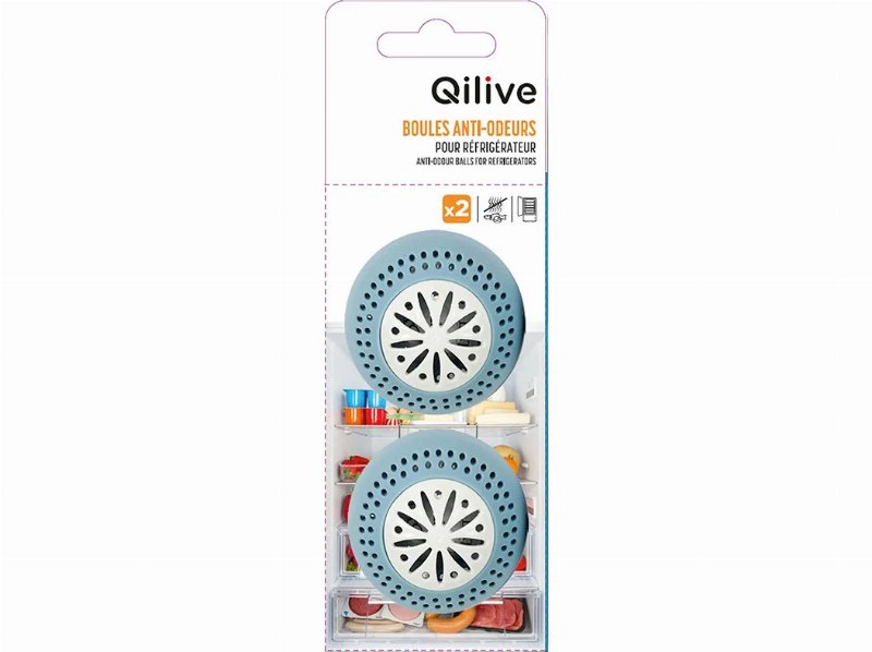 Bolas Desodorizantes Anti-Odor Qilive Para Frigorífico - 2 Unidades