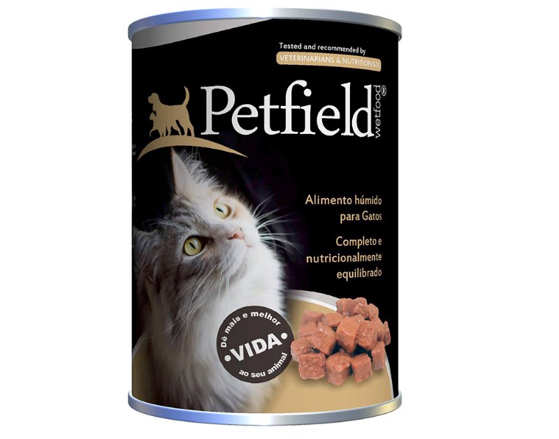 Comida Húmida Para Gato Petfield Com Carne De Vaca 410 g