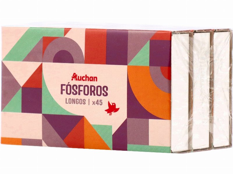 Fósforos Auchan Longos Para Lareira 3 Unidades