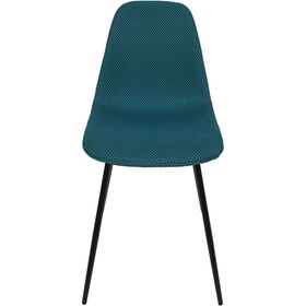 Conjunto De 4 Cadeiras Estofadas Nórdica Azul Atom