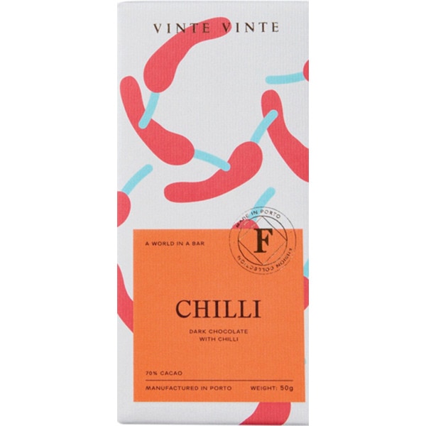 Chocolate Preto 70% Com Chili Fusion 50 g