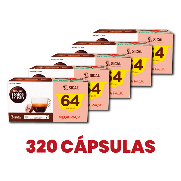 Café Sical Int 7 - 320 Cápsulas (5X64 Cápsulas) Dolce Gusto