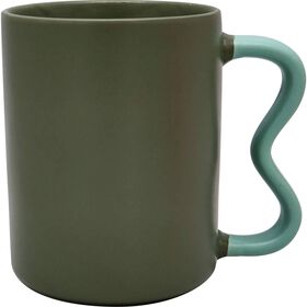 Caneca 380 ml Com Asa Curva Verde Kasa