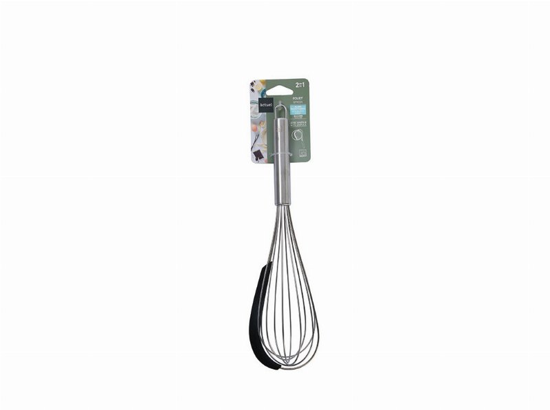 Batedor De Varas Actuel Preto Silicone /Inox
