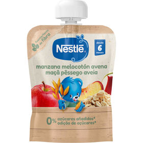 Saqueta De Fruta Maçã, Pêssego E Aveia +6M Nestlé 90 gr