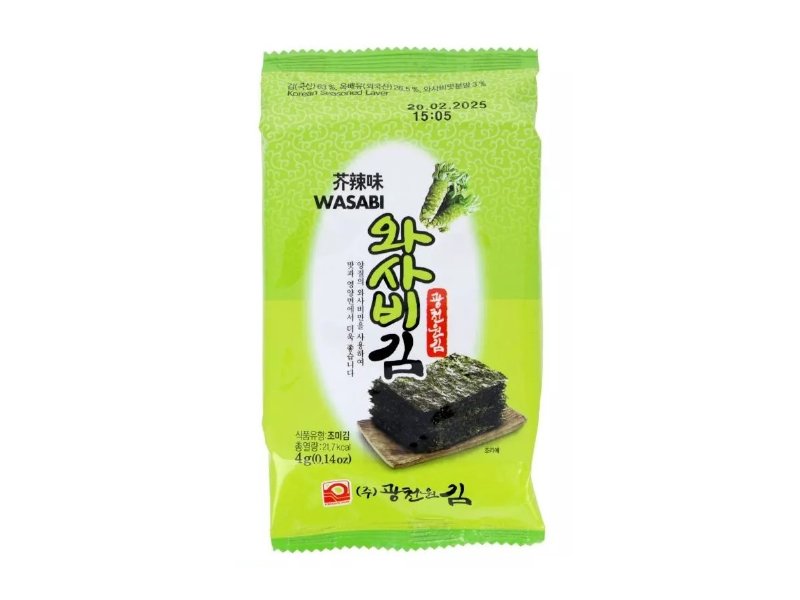Snack De Alga Kwangcheon Wasabi 4 g