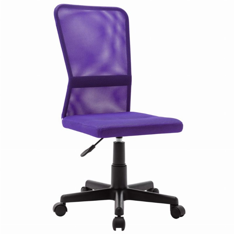 Hkh Cadeira De Escritório 44X52X100 Cm Em Tecido De Malha Roxo