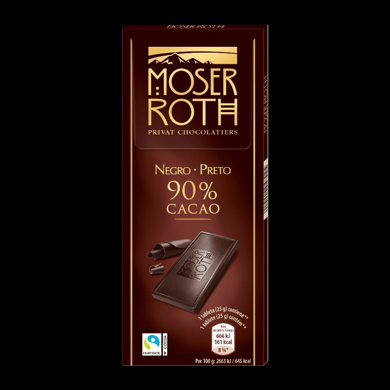 Chocolate Preto 90% Cacau 125 g