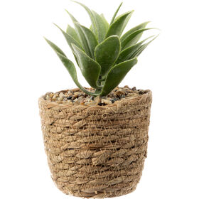 Vaso Palha Com Planta Artifical Kasa
