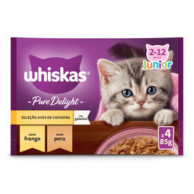 Comida Húmida Para Gato Júnior  Pure Delight Whiskas 4 X 85 g