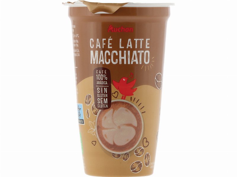 Café Latte Macchiato Auchan 100% Arábica Sem Glúten 250 ml