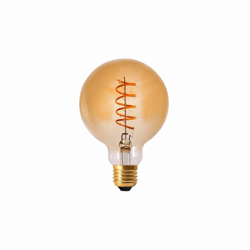 Lâmpada Led Espiral G95 E27 125 Lumens Âmbar 2W=40W