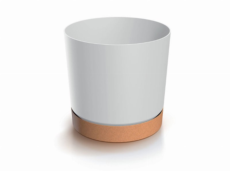 Vaso Com Prato Gardenstar Plástico Reciclado Branco Ø20Cm