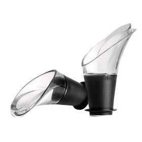 Conjunto 2 Salva Gotas Plástico Preto Vacuvin