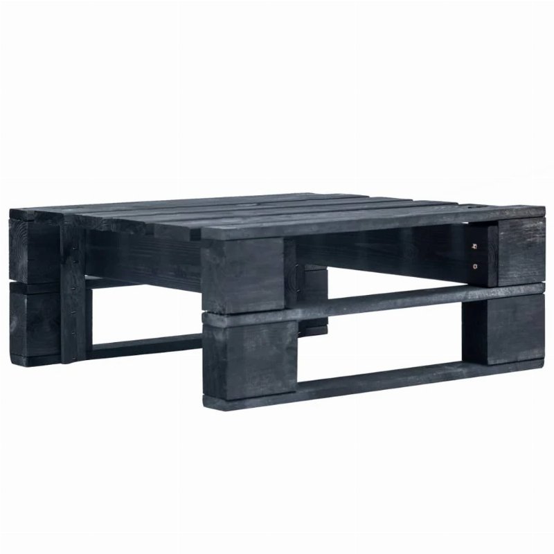Hkh Otomana De Paletes Para Jardim Madeira - Preto