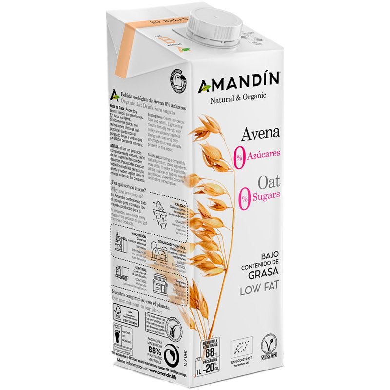 Bebida De Aveia 0% Açúcares Bio 1 l