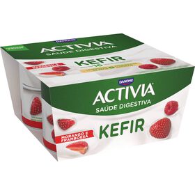 Iogurte Kefir Morango E Framboesa Activia Danone 500 gr (4 Un)