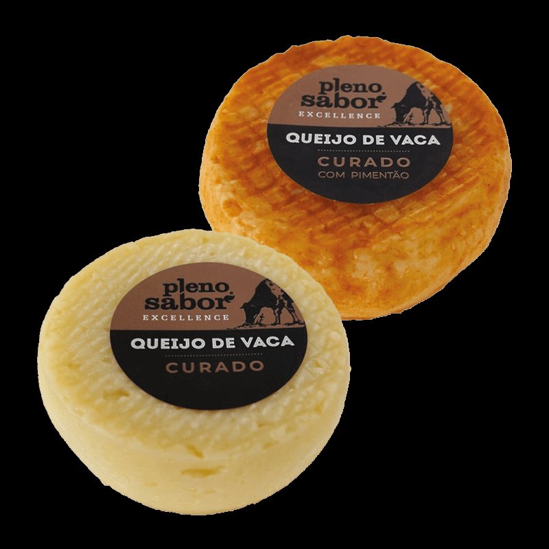 Queijo Curado Com/ Sem Pimentão Pack De 2