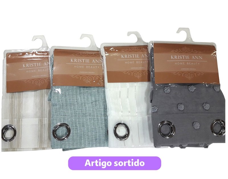 Cortinado 140X240Cm Cores Sortidas