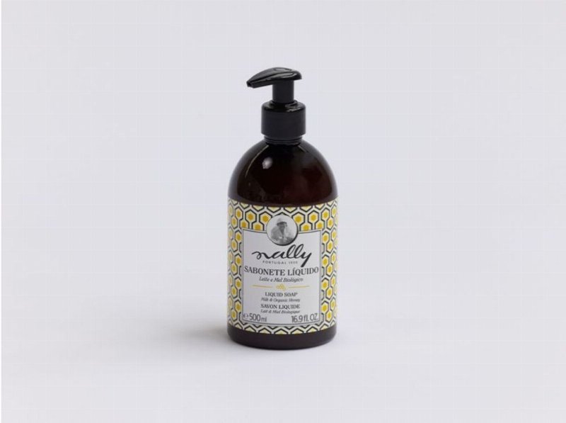 Sabonete Liquido Nally Leite E Mel 500 ml.