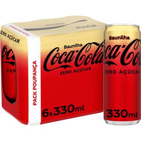Refrigerante Com Gás Cola Zero Baunilha Coca-Cola 6 X 33 cl