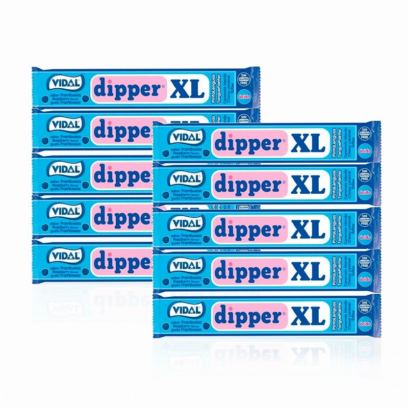 Vidal Dipper Xl Framboesa 10 gr - Pack 10 X 10 gr