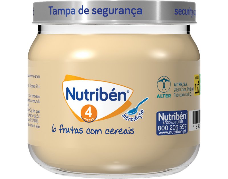 Boião Nutriben 6 Frutas Cereais 120 g