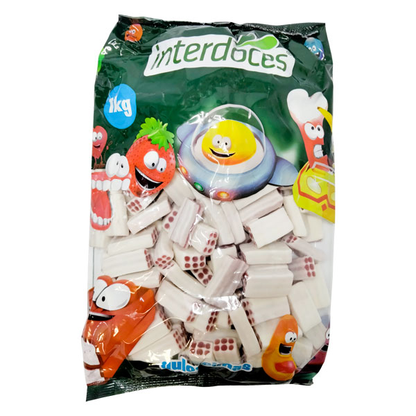Gomas Tijolos Brancos 1 kg Interdoces