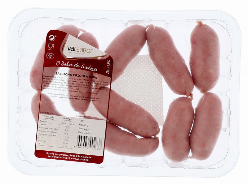 Salsicha Fresca Suino Crioula 500 gr