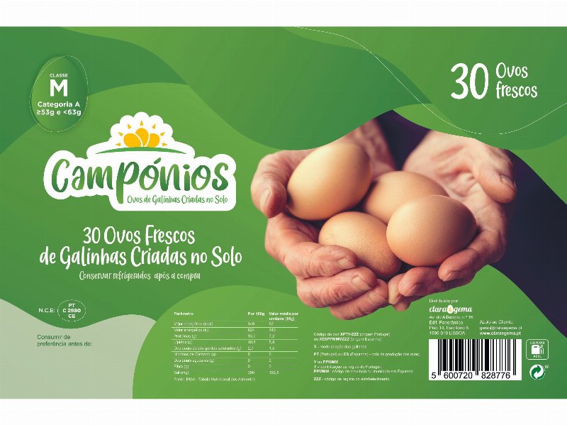 Ovos Camponios Galinhas Criadas No Solo M 30Un