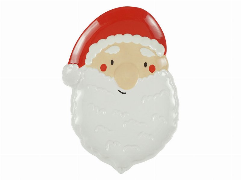 Prato Servir Porcelana Actuel Pai Natal 25Cm