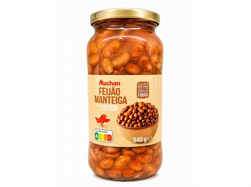 Feijão Manteiga Auchan Frasco 540(400)G