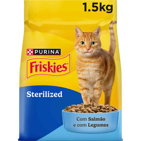 Ração Para Gato Adulto Esterilizado Salmão Purina Friskies 1,5 kg
