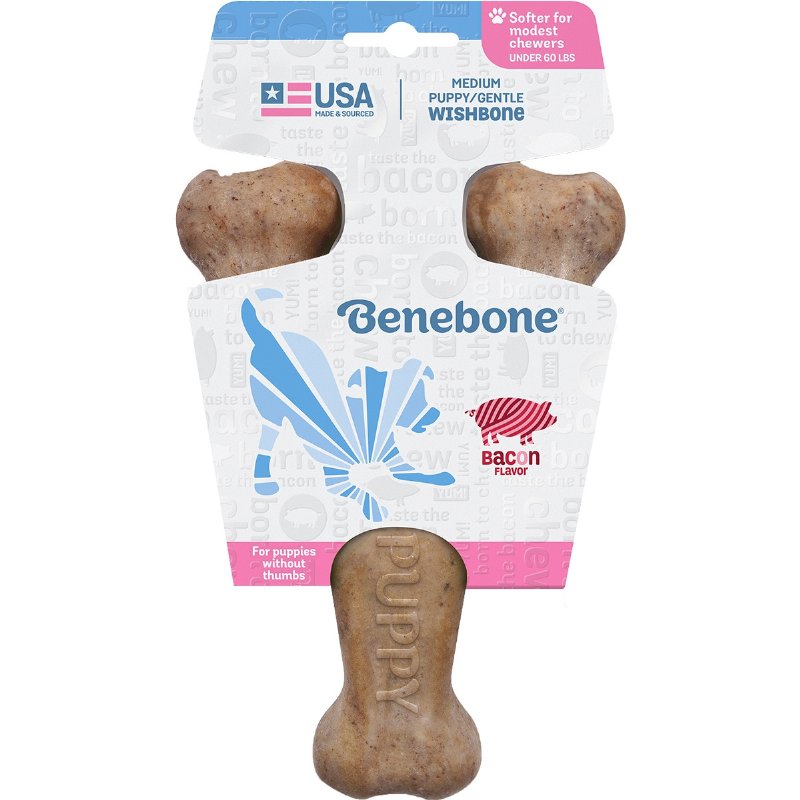 Brinquedo Para Cão Puppy Wishbone De Bacon 1 unidade