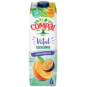 Néctar Laranja E Maracujá Com Stevia Compal Vital Equilíbrio 1 Lt