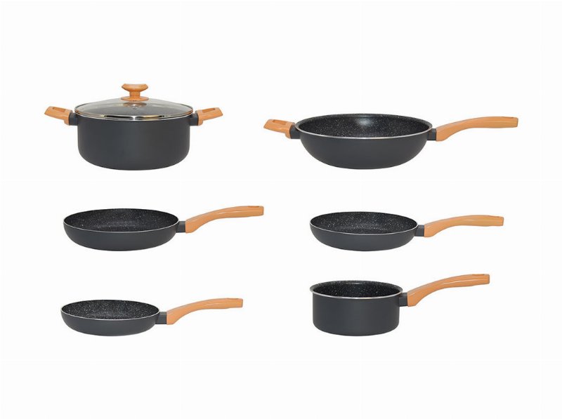 Trem Cozinha Alumin Actuel Laranja 6 Peças