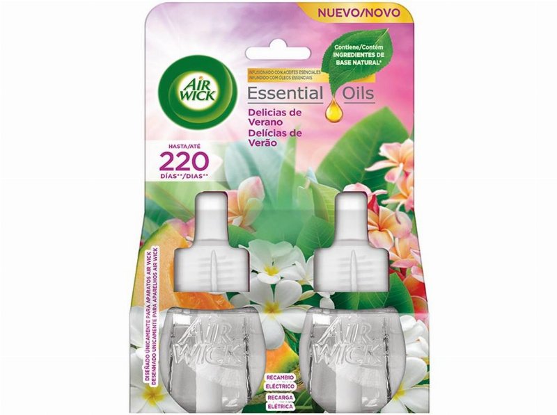 Ambientador Elétrico Air Wick Recarga Delicia Verão 2X19 Ml