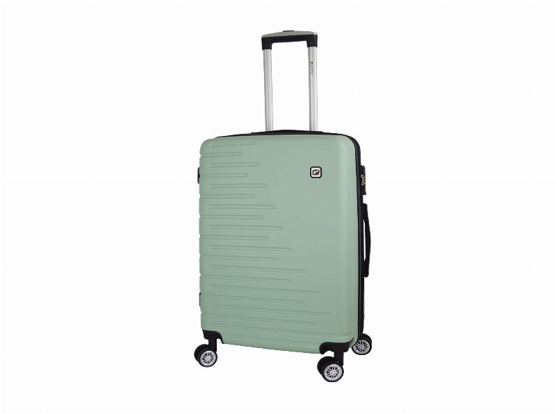 Mala De Viagem Média Rigida Airport Verde 8 Rodas 65Cm