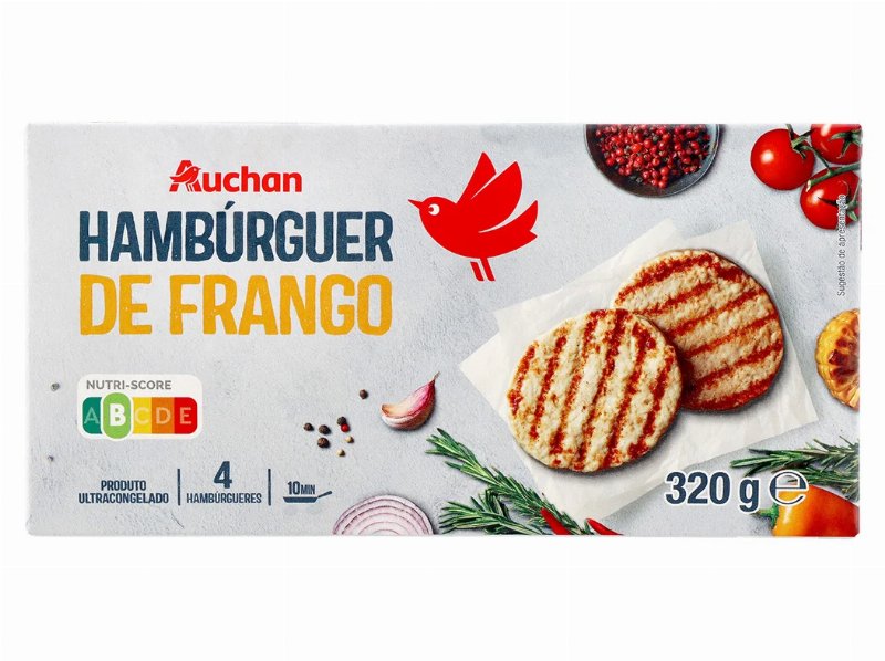 Hambúrguer De Frango Auchan Frango 4Un 320 g
