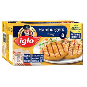 Hambúrguer De Frango Sem Glúten Capitão Iglo 480 gr (8 Un)