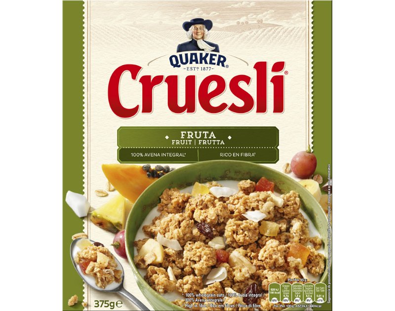 Cereais Quaker Cruesli Frutas 375 g