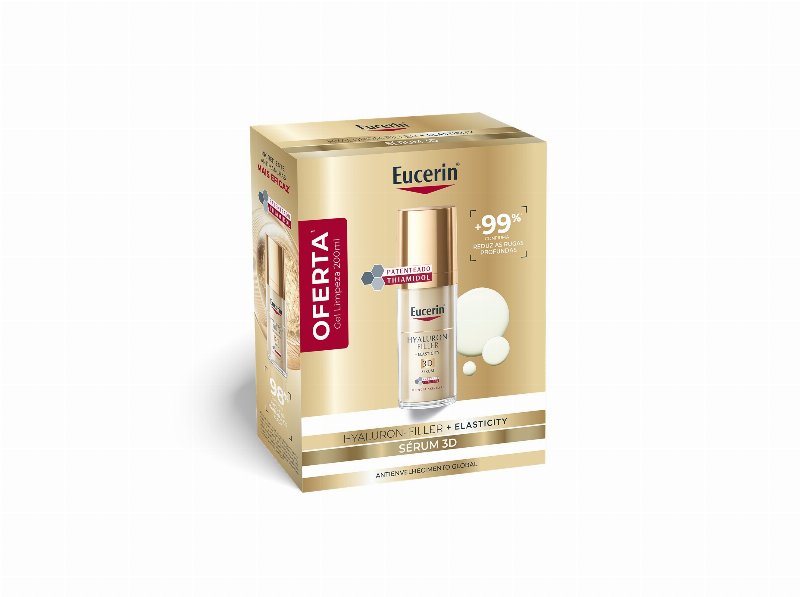 Pack Anti Idade Eucerin Serum Elasticity 3D 30 ml + Oferta Gel Limpeza 200 ml