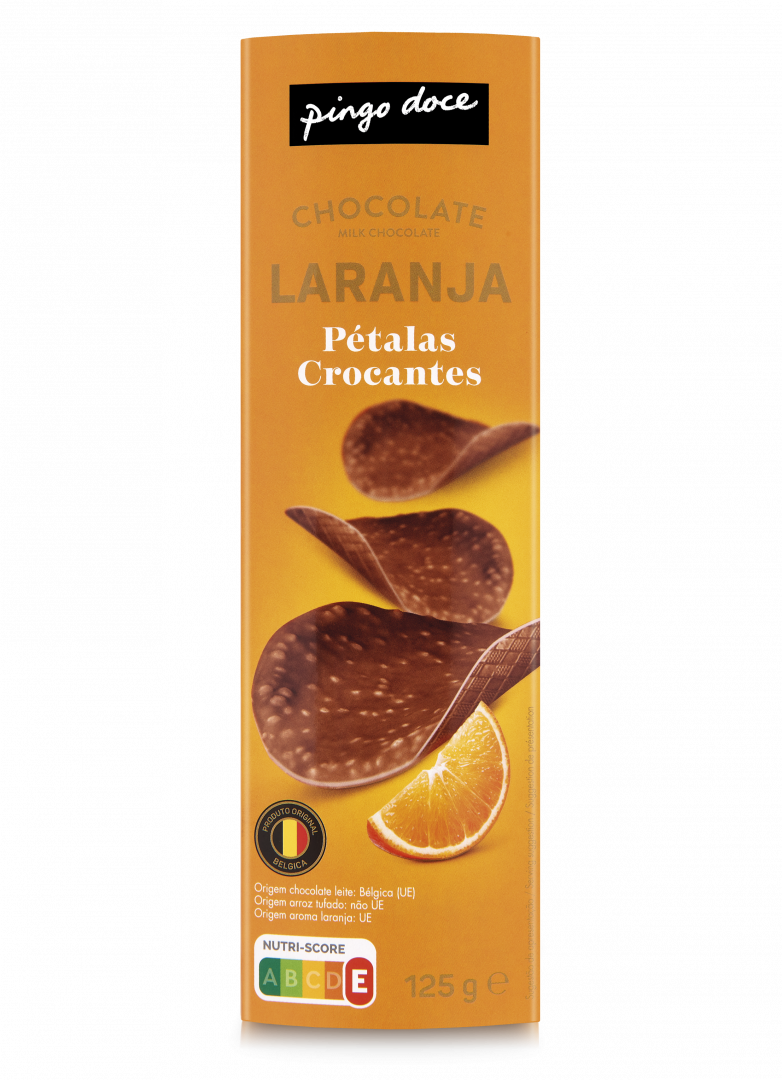 Bolachas Pétalas De Chocolate E Laranja Pingo Doce 0.125Kg