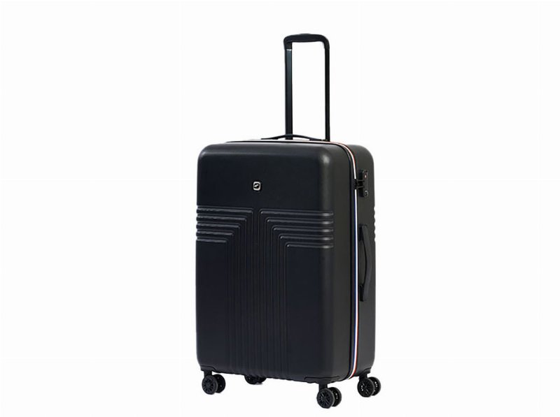Mala De Cabine Rígida Airport Preto 8 Rodas 55X22X35Cm
