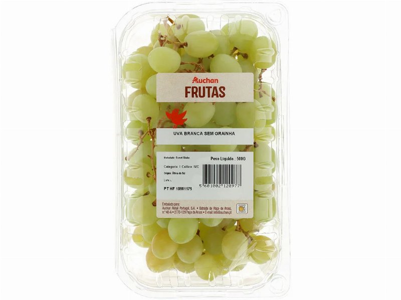 Uva Branca Sem Grainha Auchan 500 g