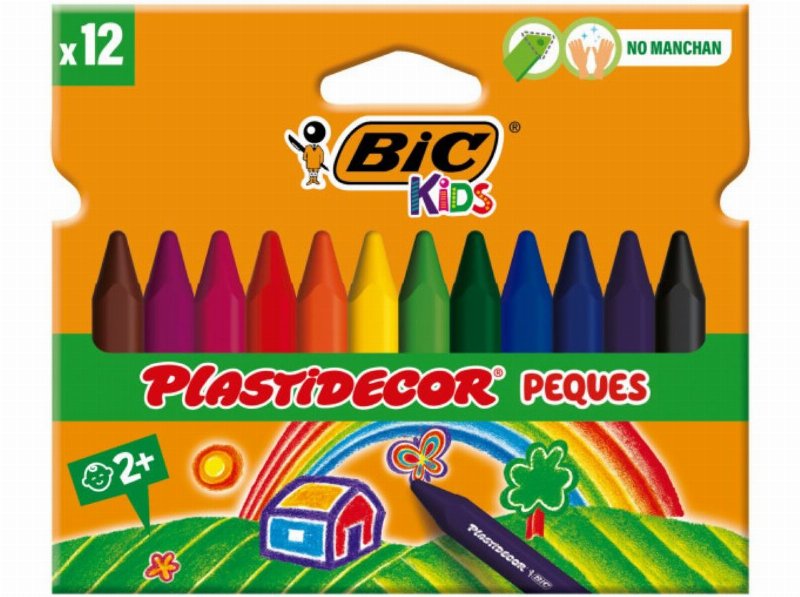 Lápis Cera Plastica Bic Jumbo Triangular 12Un